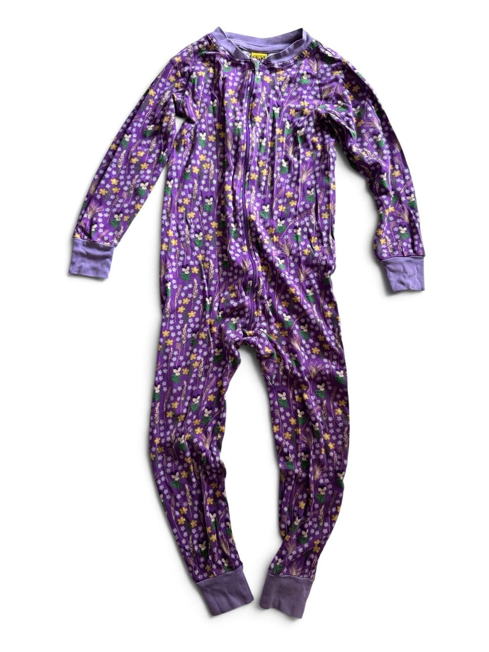 DUNS organic floral wheat zipper pajamas